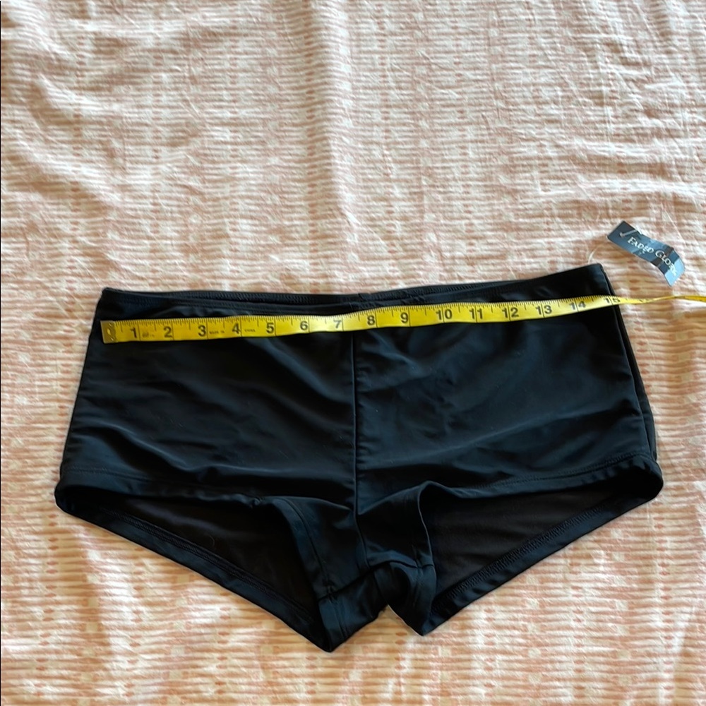 Faded Glory Swim Boy Shorts Size Medium Black NWT.